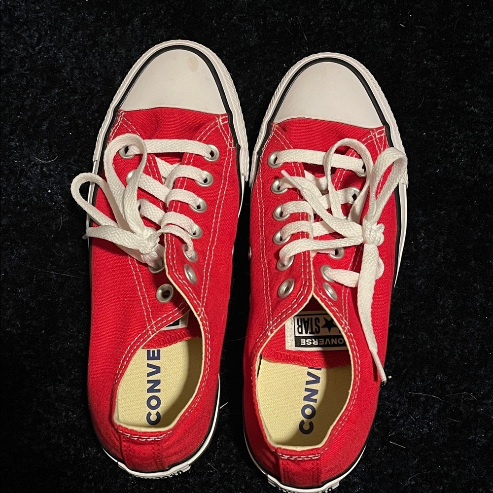 Converse Vibrant Red Canvas Sneakers